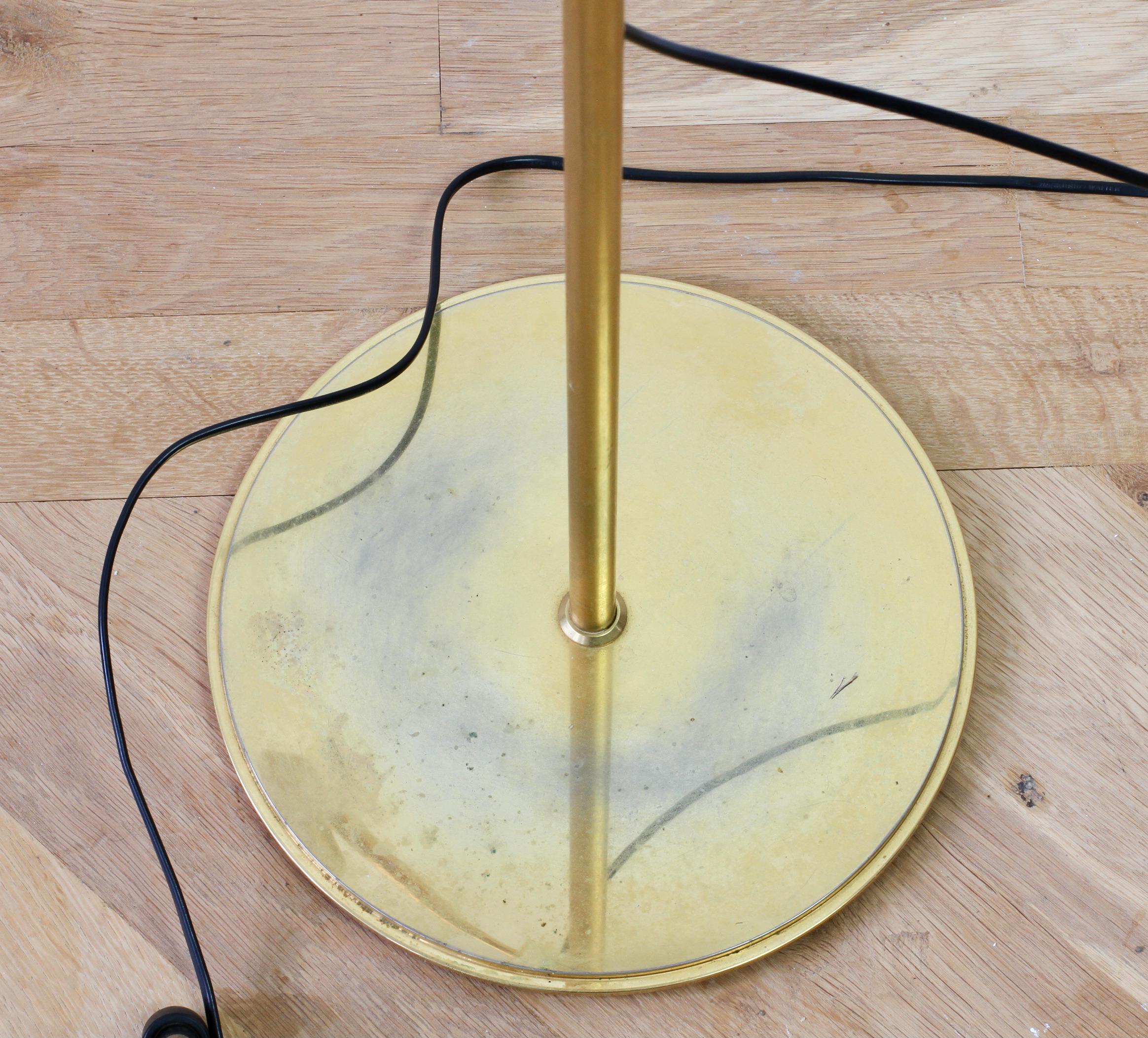 Swiss Lamps Gold Plated Brass Vintage Modernist 1970s Adjustable Floor Lamp  For Sale 11