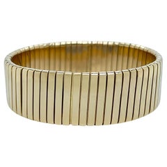 Italian Gold Tubogas Cuff Bracelet