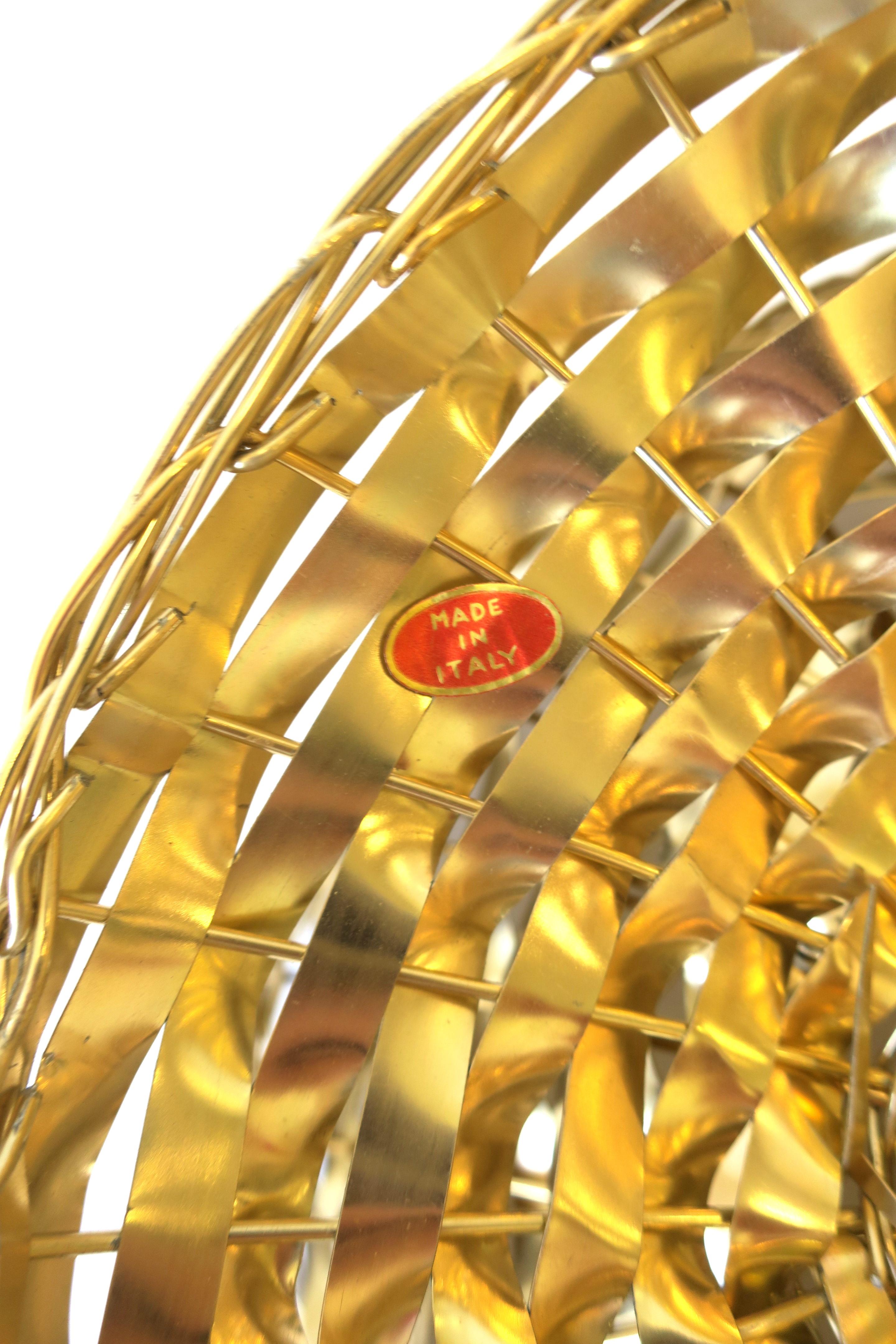 Italienischer Kompottkorb aus Golddraht mit gewelltem Rand im Angebot 4