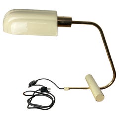 Italian Golden Metal And Ceramic Table Lamp, 1960s