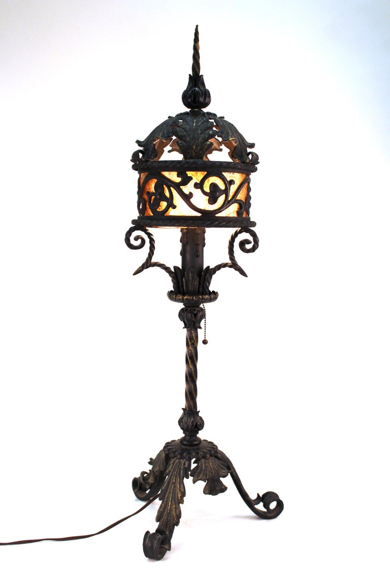 Italian Gothic Revival Bronze Table Lamp at 1stDibs