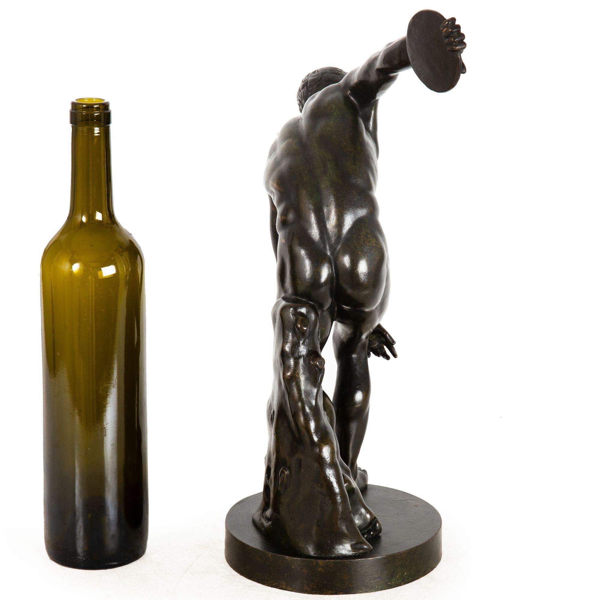 Italian Grand Tour Antique Bronze Sculpture of The Discobolus In condizioni buone in vendita a Shippensburg, PA