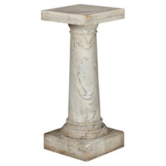 Italian Grand Tour Antique Marble Column Pedestal, late 19th century