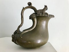 Italian Grand Tour Bronze Askos Ewer after the Roman Antique Original