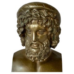 Italian Grand Tour Bronze Bust of Asclepius