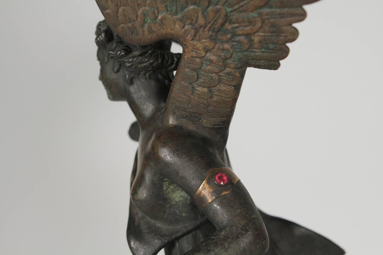 Italian Grand Tour Bronze Figure of Nike, or Winged Victory, 19th Century 3