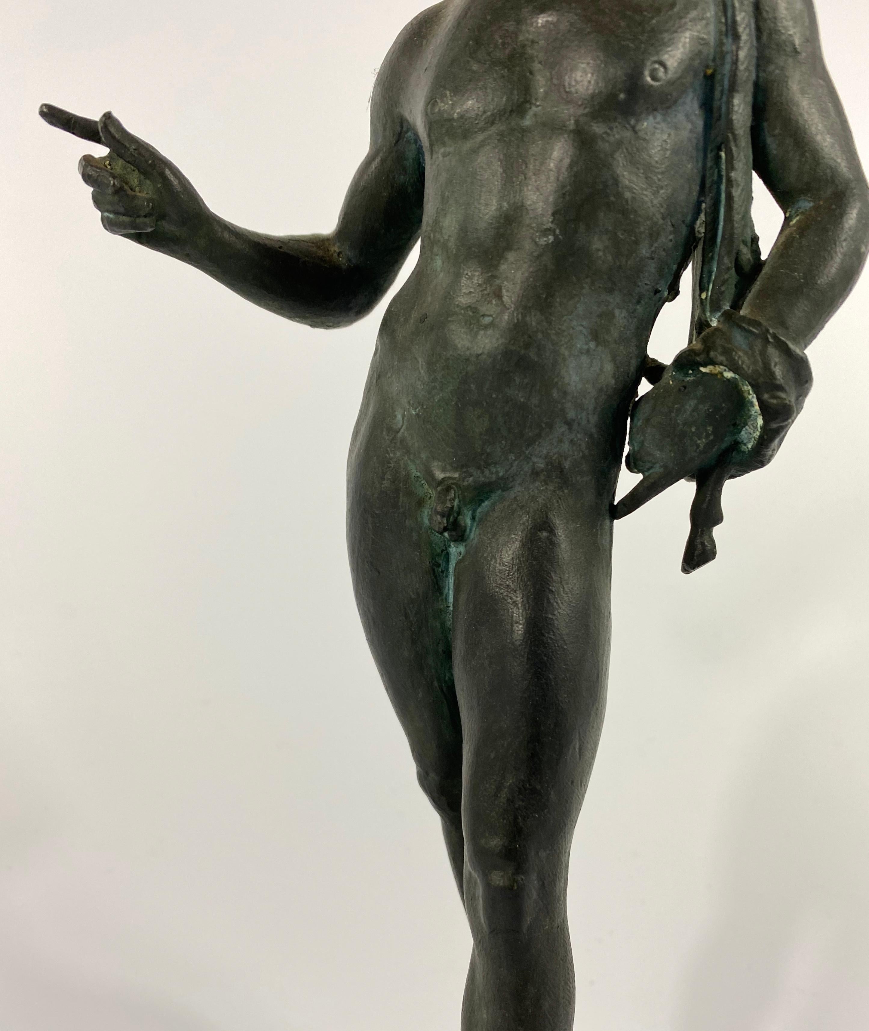 Greco Roman Italian ‘Grand Tour’ Bronze, Narcissus, circa 1870