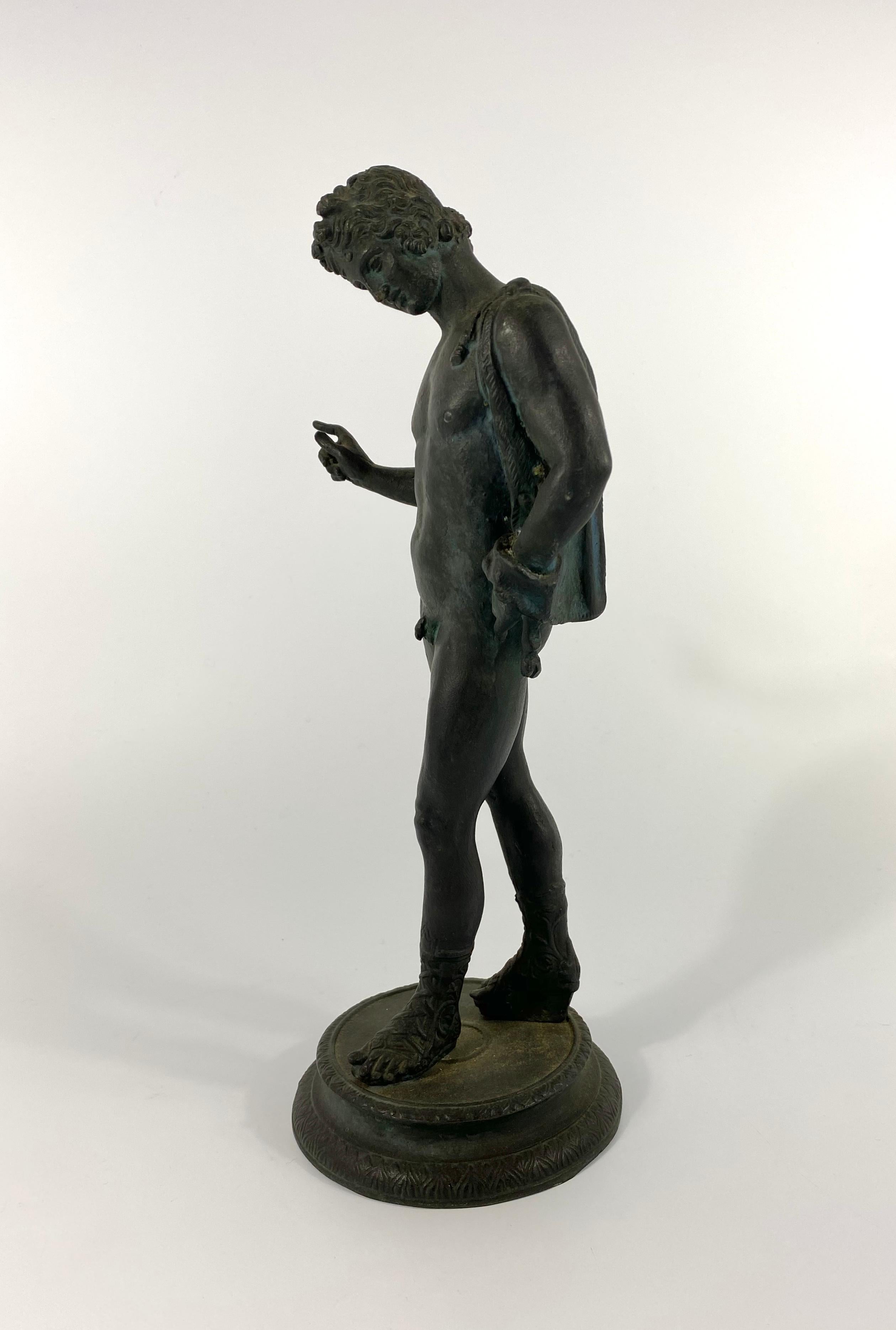 Italian ‘Grand Tour’ Bronze, Narcissus, circa 1870 3