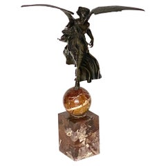 Italian Grand Tour Bronze of a Winged Victory, Circa 19th Century