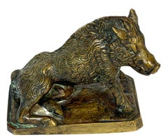 Italian Grand Tour Bronze “Porcellino” Boar After Pietro Tacca, Florence, 19th C