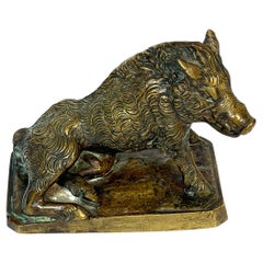 Italian Grand Tour Bronze “Porcellino” Boar After Pietro Tacca, Florence, 19th C