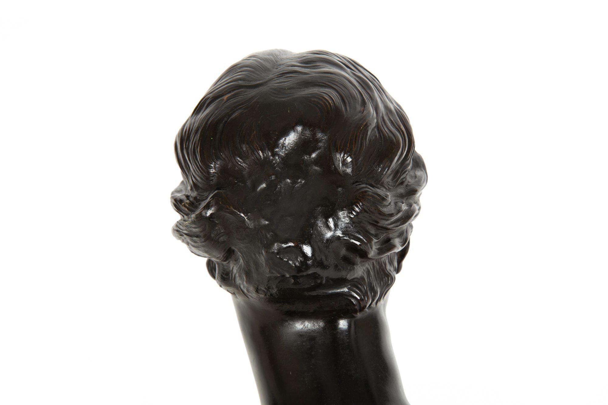 Italian Grand Tour Bronze Sculpture Bust of Diana by Del Nerro Foundry For Sale 15