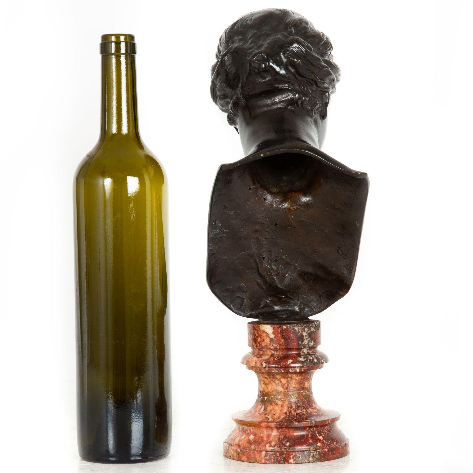 Italian Grand Tour Bronze Sculpture Bust of Diana by Del Nerro Foundry For Sale 2