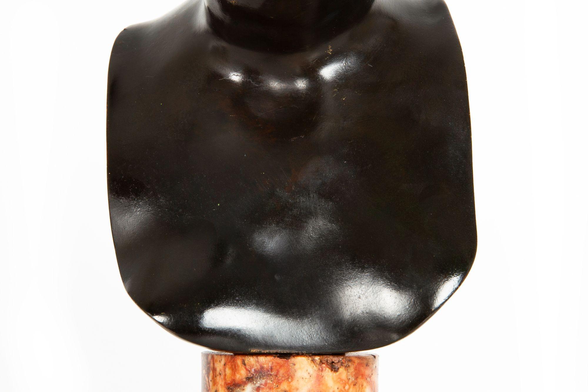 Italian Grand Tour Bronze Sculpture Bust of Diana by Del Nerro Foundry For Sale 4
