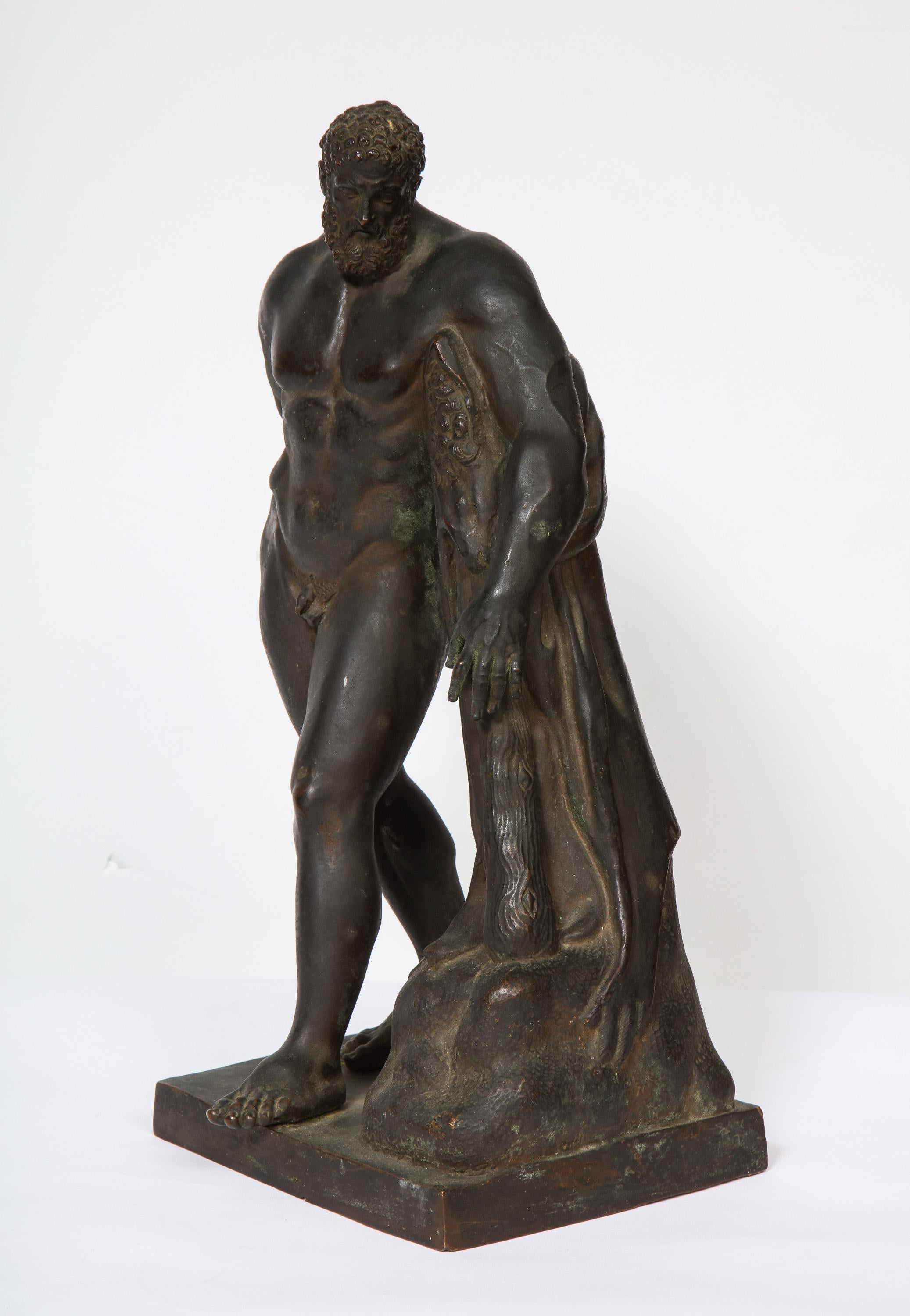 Italian Grand Tour Bronze Sculpture of Farnese Hercules, circa 18th Century 4