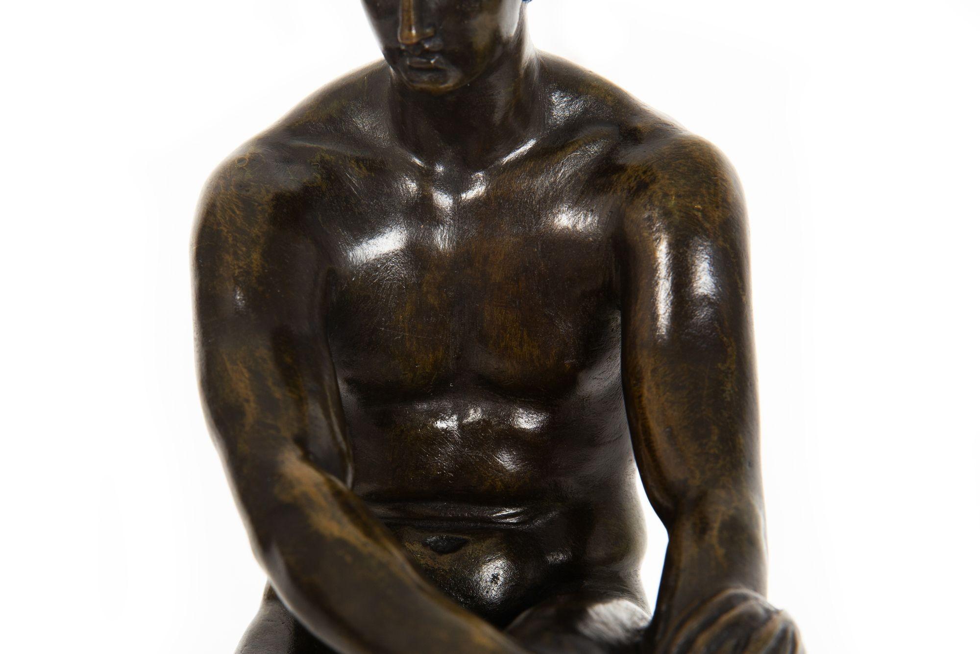 Italian Grand Tour Bronze Sculpture of Ludovisi Mars Ares after Antiquity in vendita 2