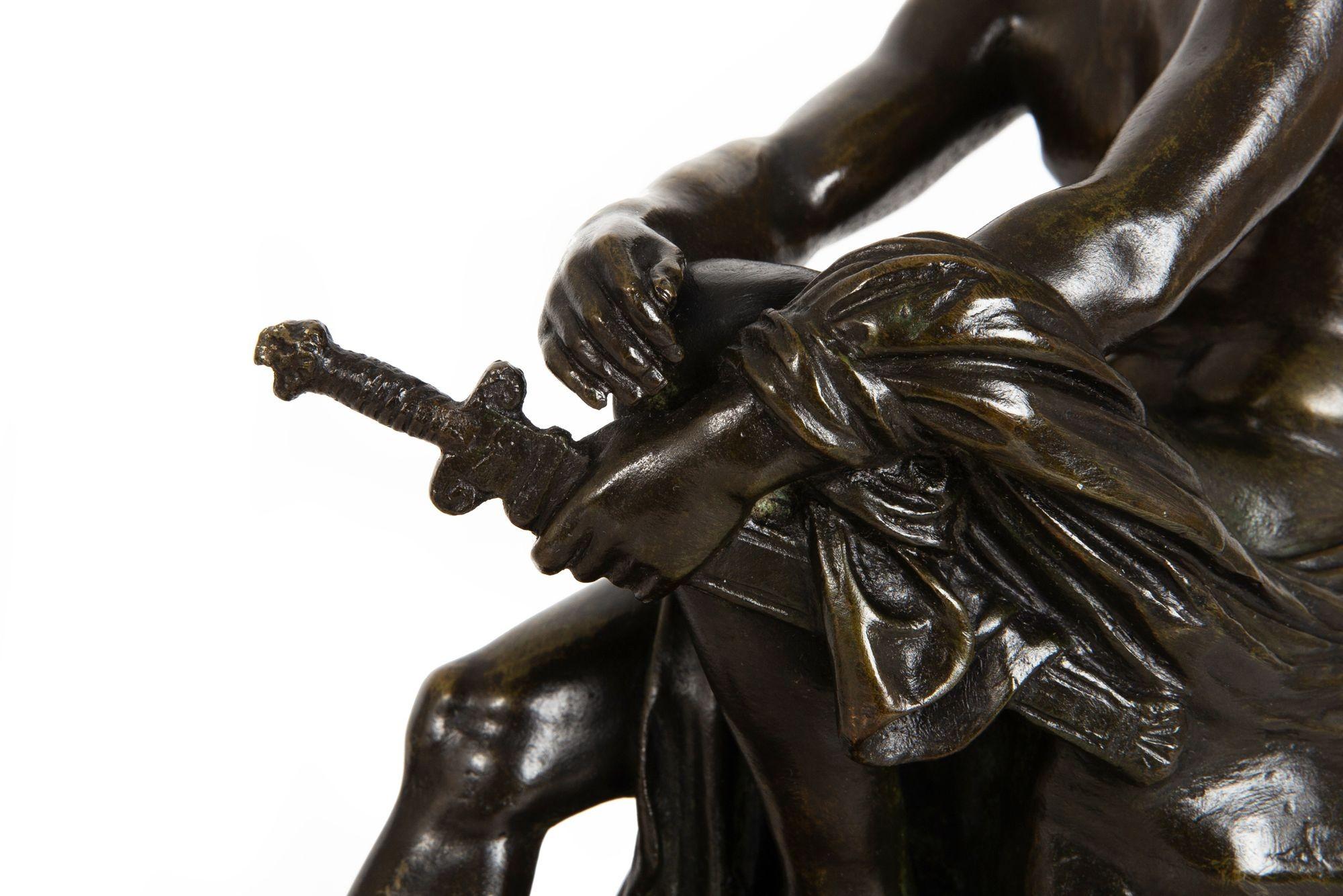 Italian Grand Tour Bronze Sculpture of Ludovisi Mars Ares after Antiquity in vendita 3