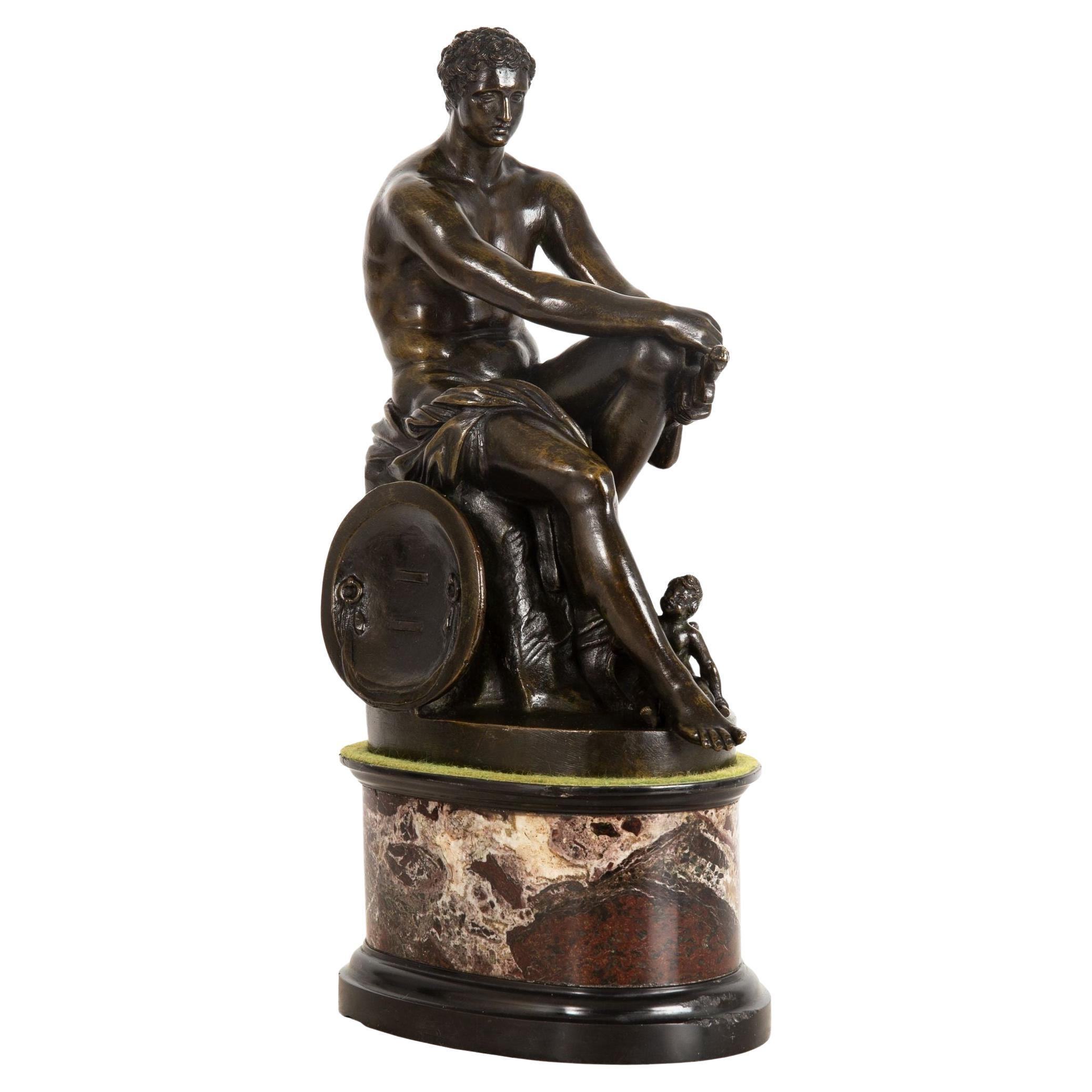 Italian Grand Tour Bronze Sculpture of Ludovisi Mars Ares after Antiquity