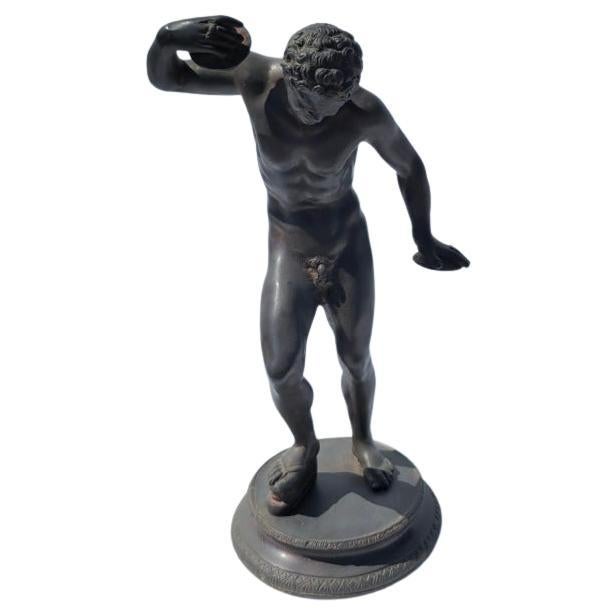 Italian Grand Tour Bronze Sculpture of The Dancing Satyr With Cymbals