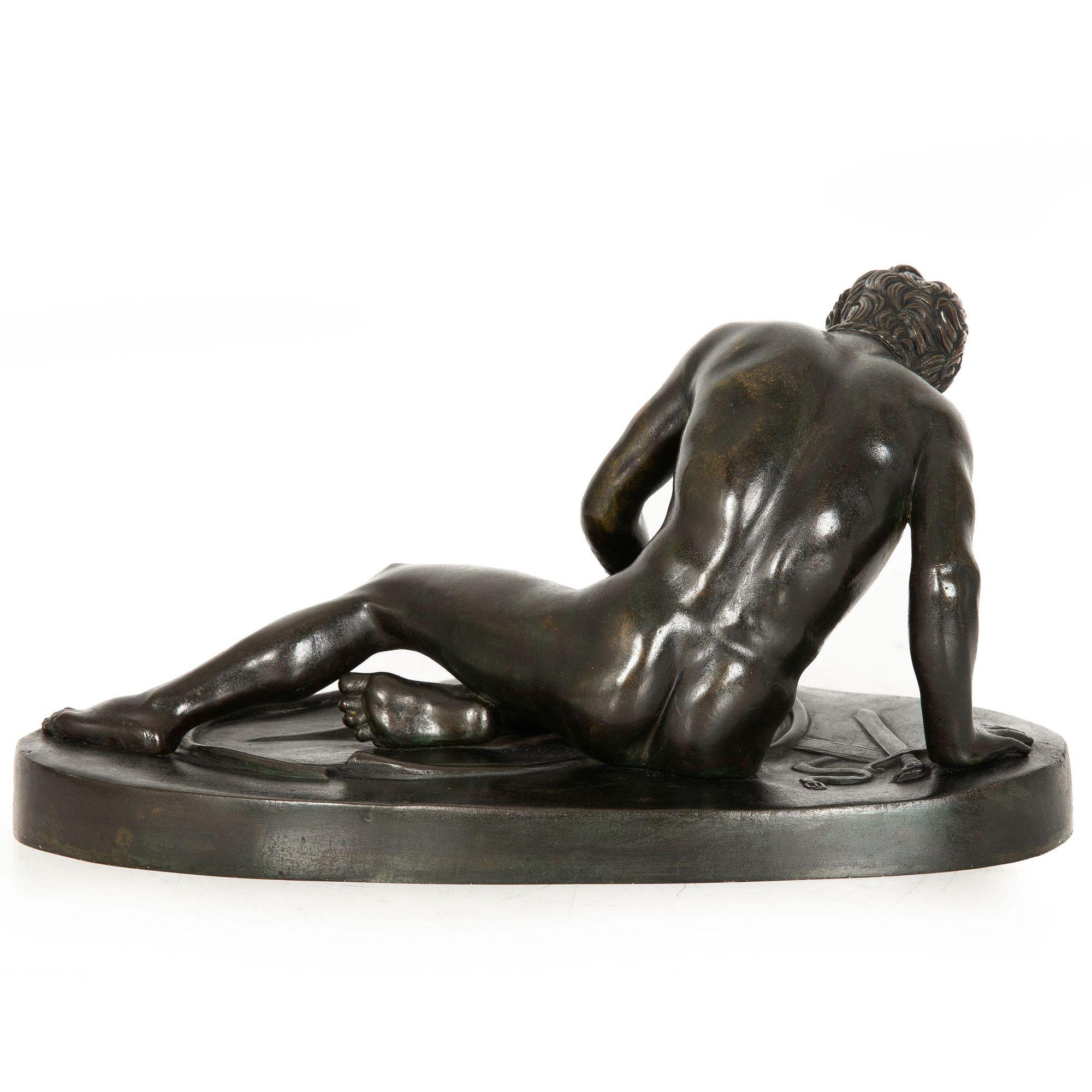 19th Century Italian Grand Tour Bronze Sculpture of “The Dying Gaul” after the Antique