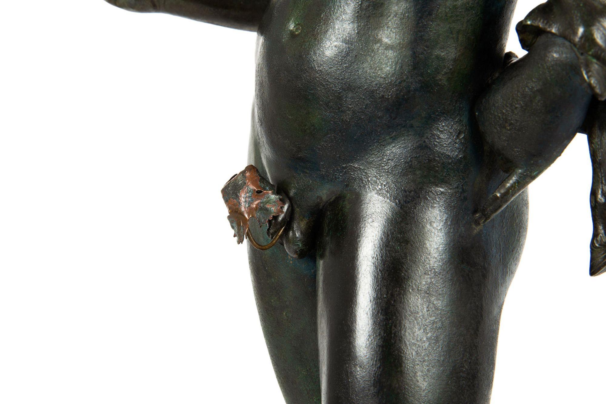 Italian Grand Tour Bronze Sculpture Statue “Narcissus” after Antiquity 12