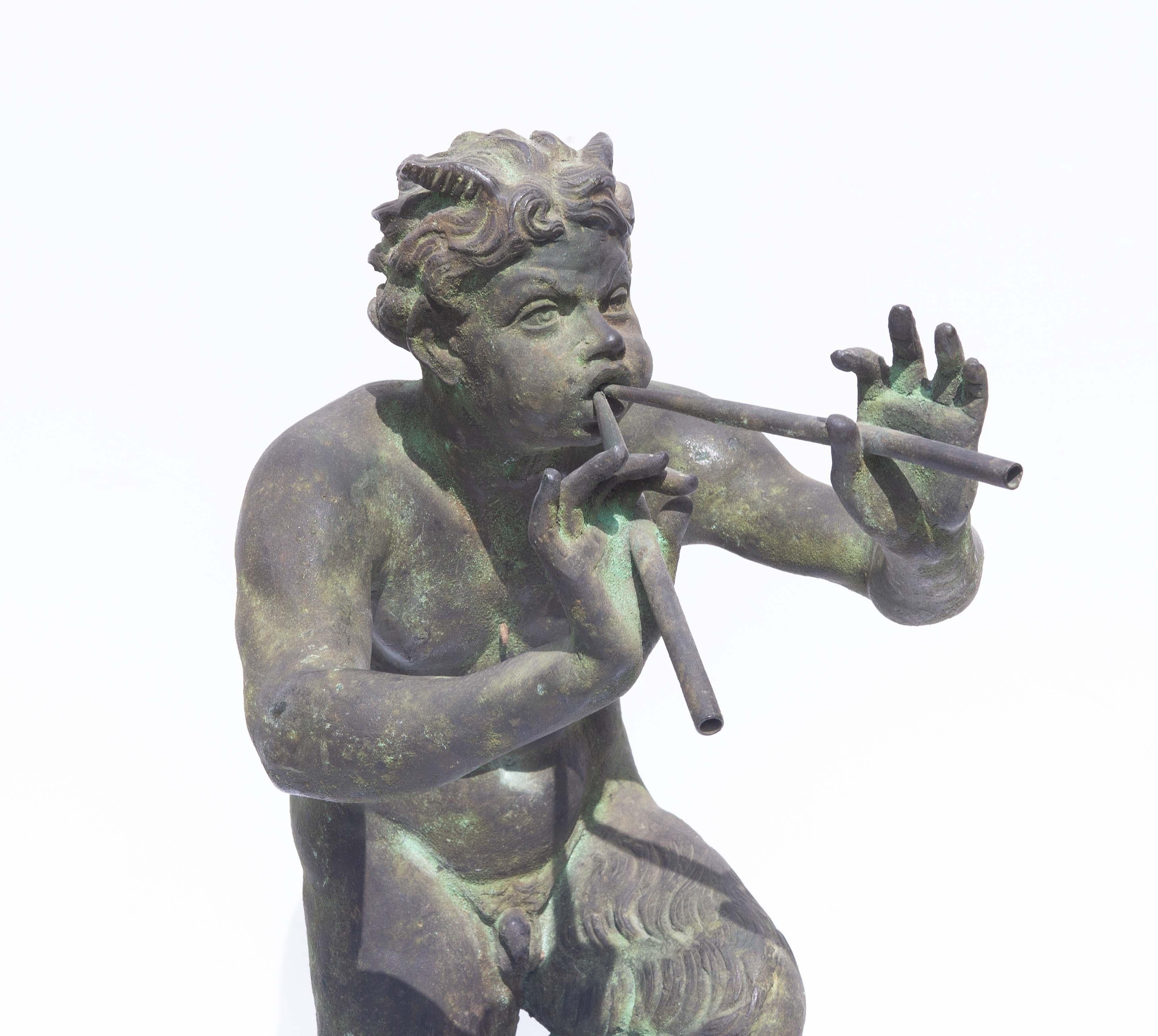 European Italian Grand Tour Bronze Statue of Pan