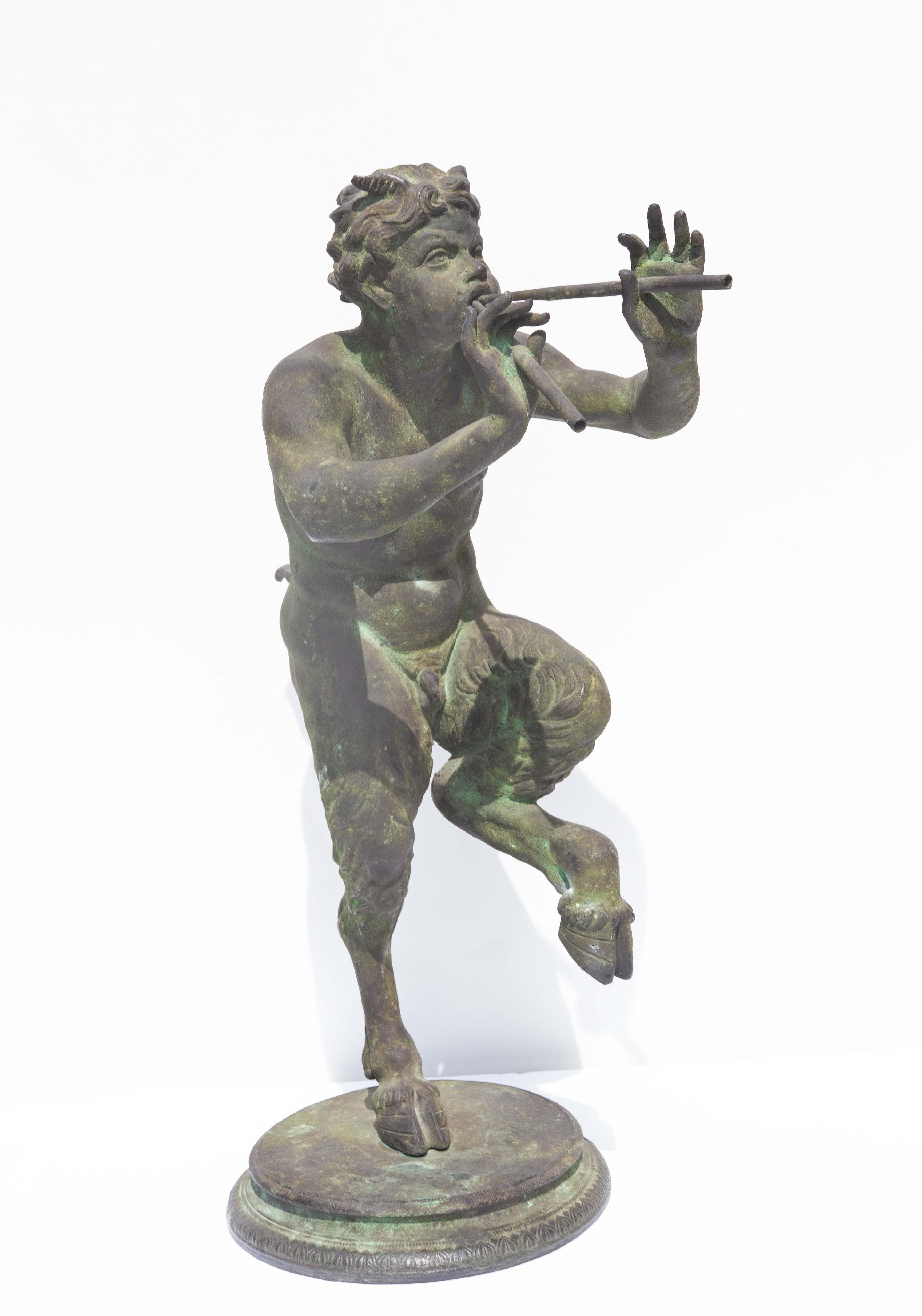 Italian Grand Tour Bronze Statue of Pan 2