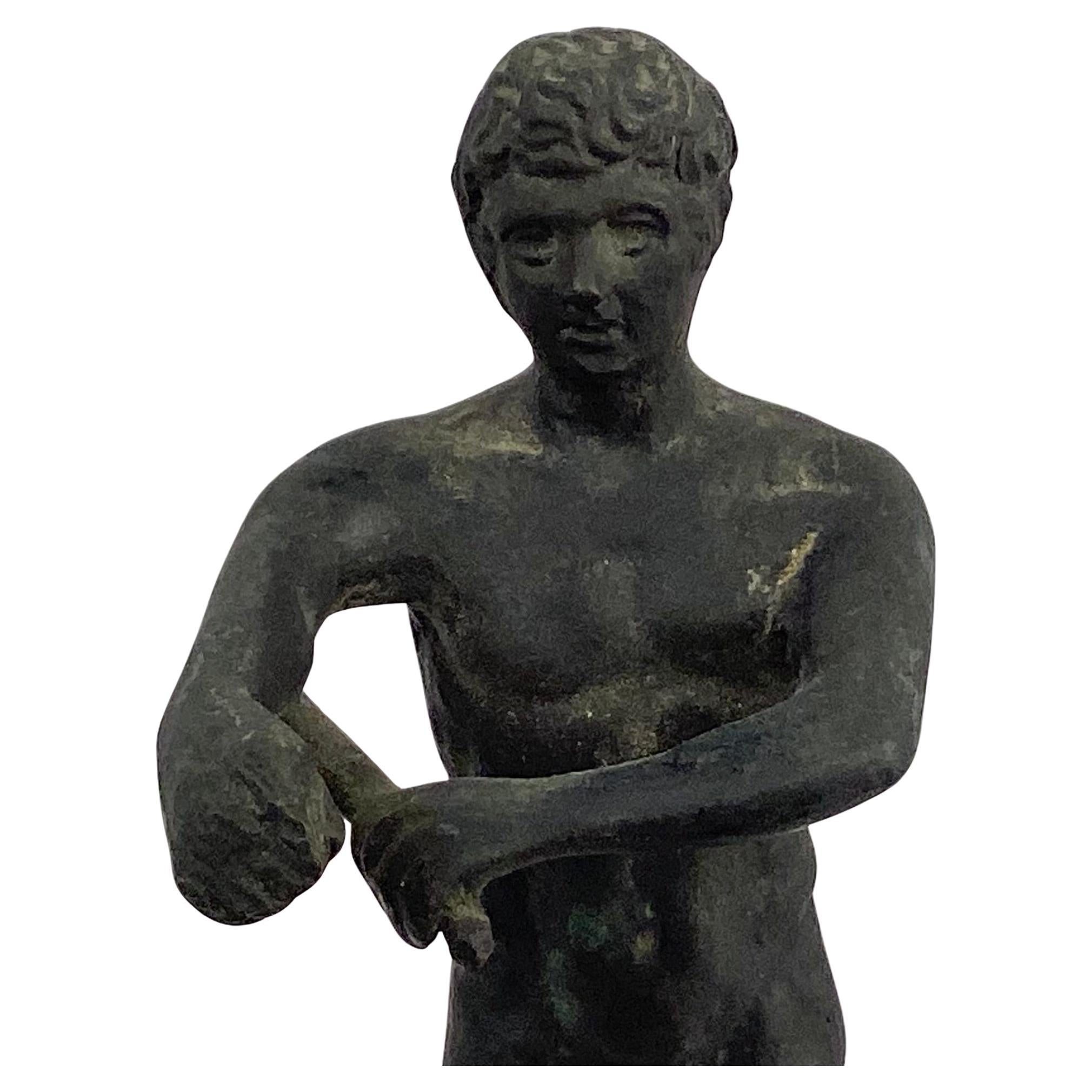 Gran Recorrido Italiano Estatuas de Bronce de Varones Grecorromanos, Lote de Tres en venta 5