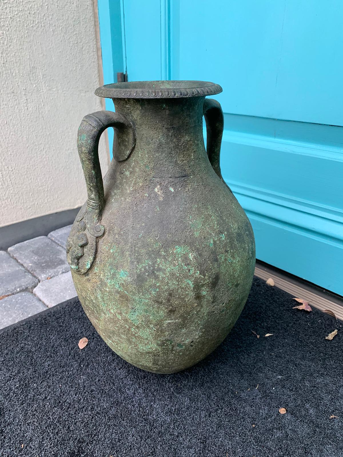 Italian Grand Tour Bronze Vase by De Angelis & Fils, Labeled, circa 1895 For Sale 1