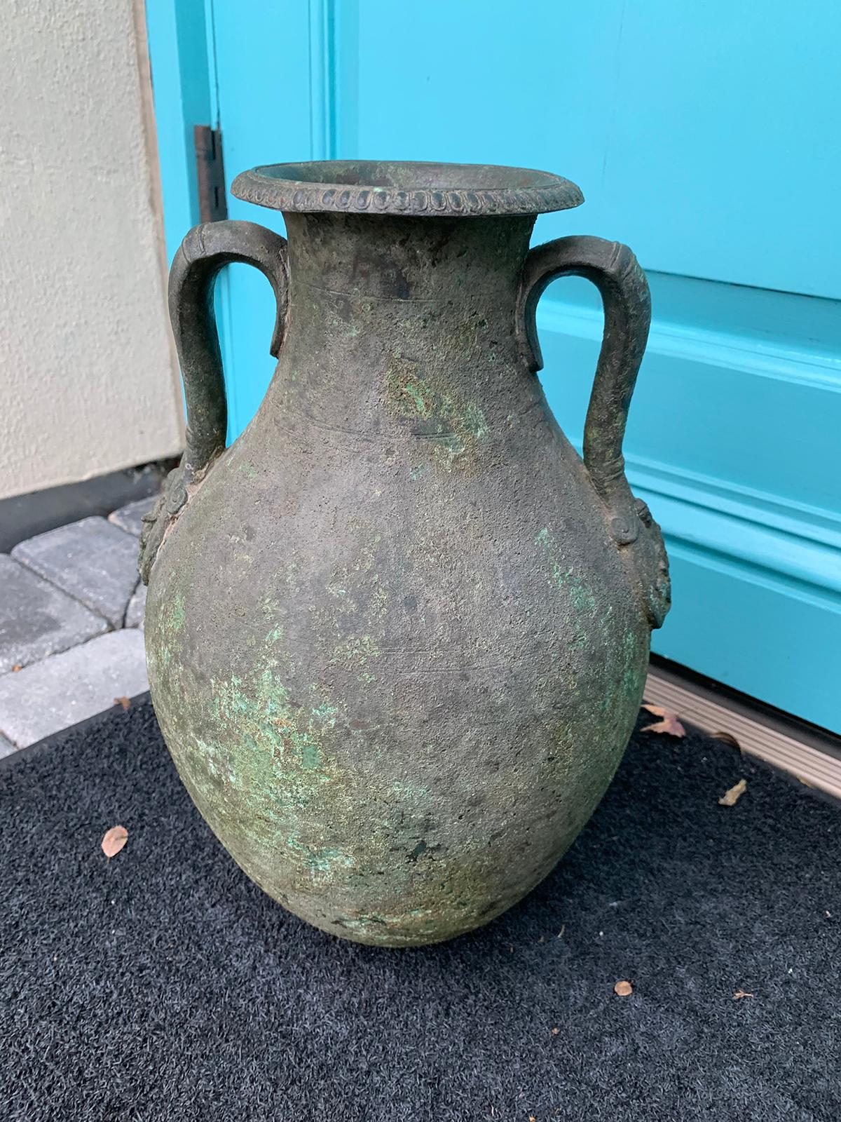 Italian Grand Tour Bronze Vase by De Angelis & Fils, Labeled, circa 1895 For Sale 3