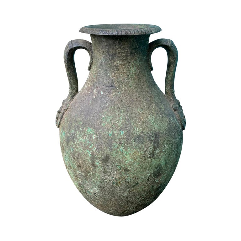 Italian Grand Tour Bronze Vase by De Angelis & Fils, Labeled, circa 1895 For Sale