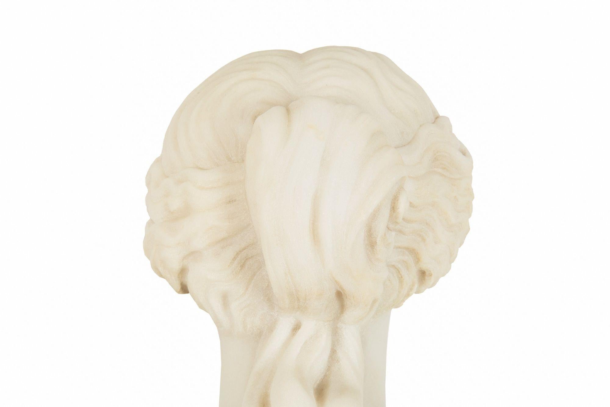 Italian Grand Tour Carved Alabaster Bust of Venus of Milo, 20th century For Sale 8