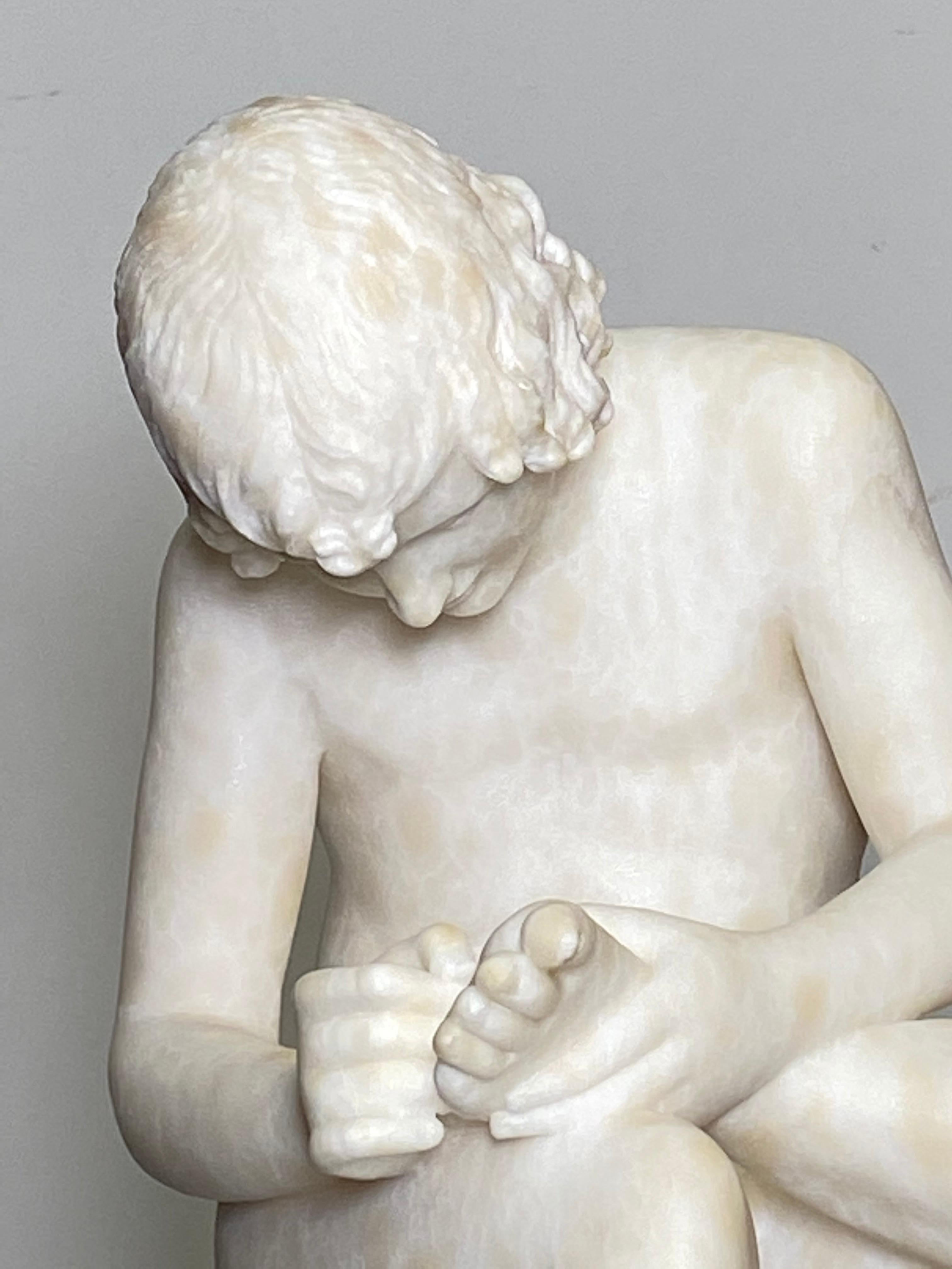 Greco Roman Italian Grand Tour Carved Alabaster Figure 