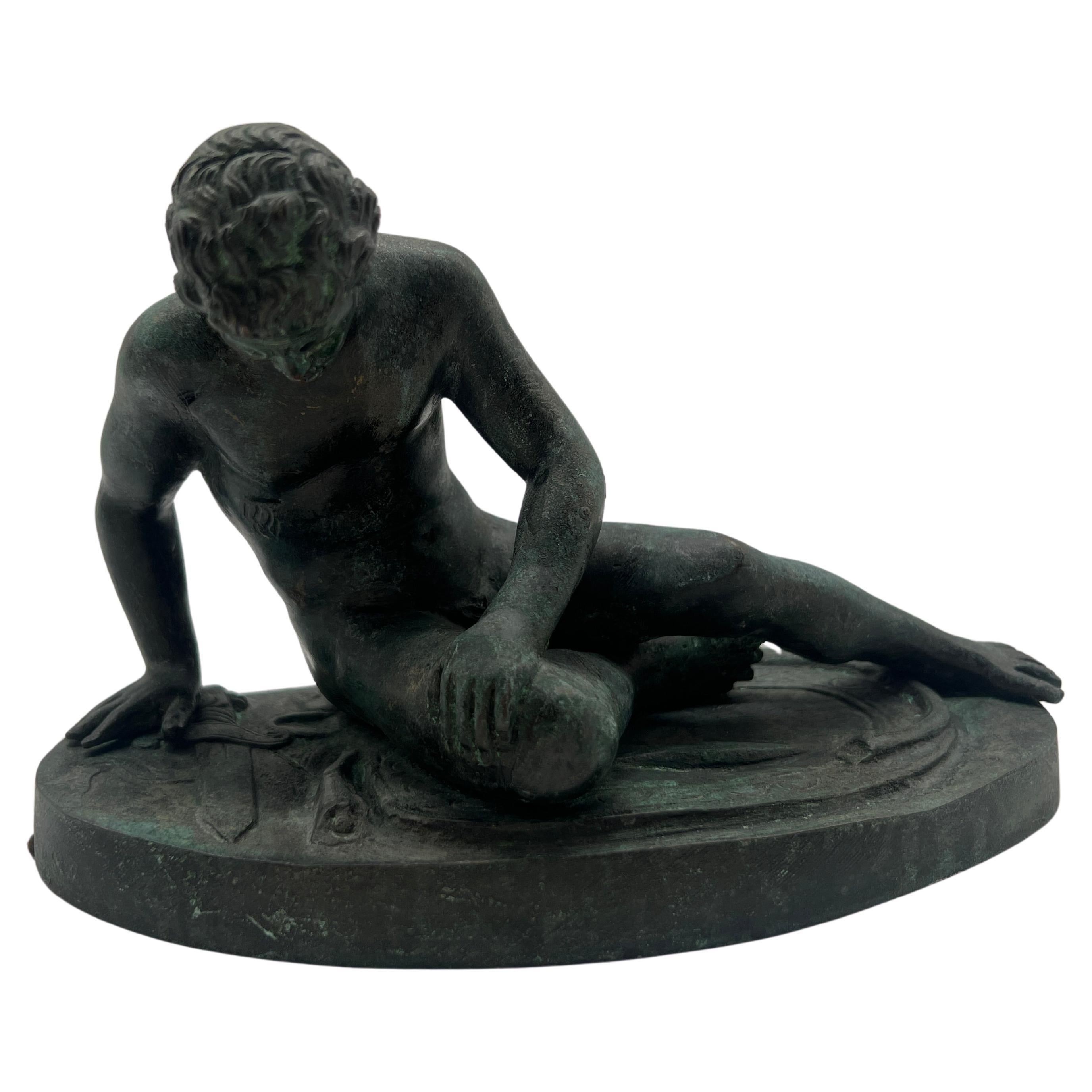 Italian Grand Tour Era Bronze "The Dying Gaul" Sculpture For Sale