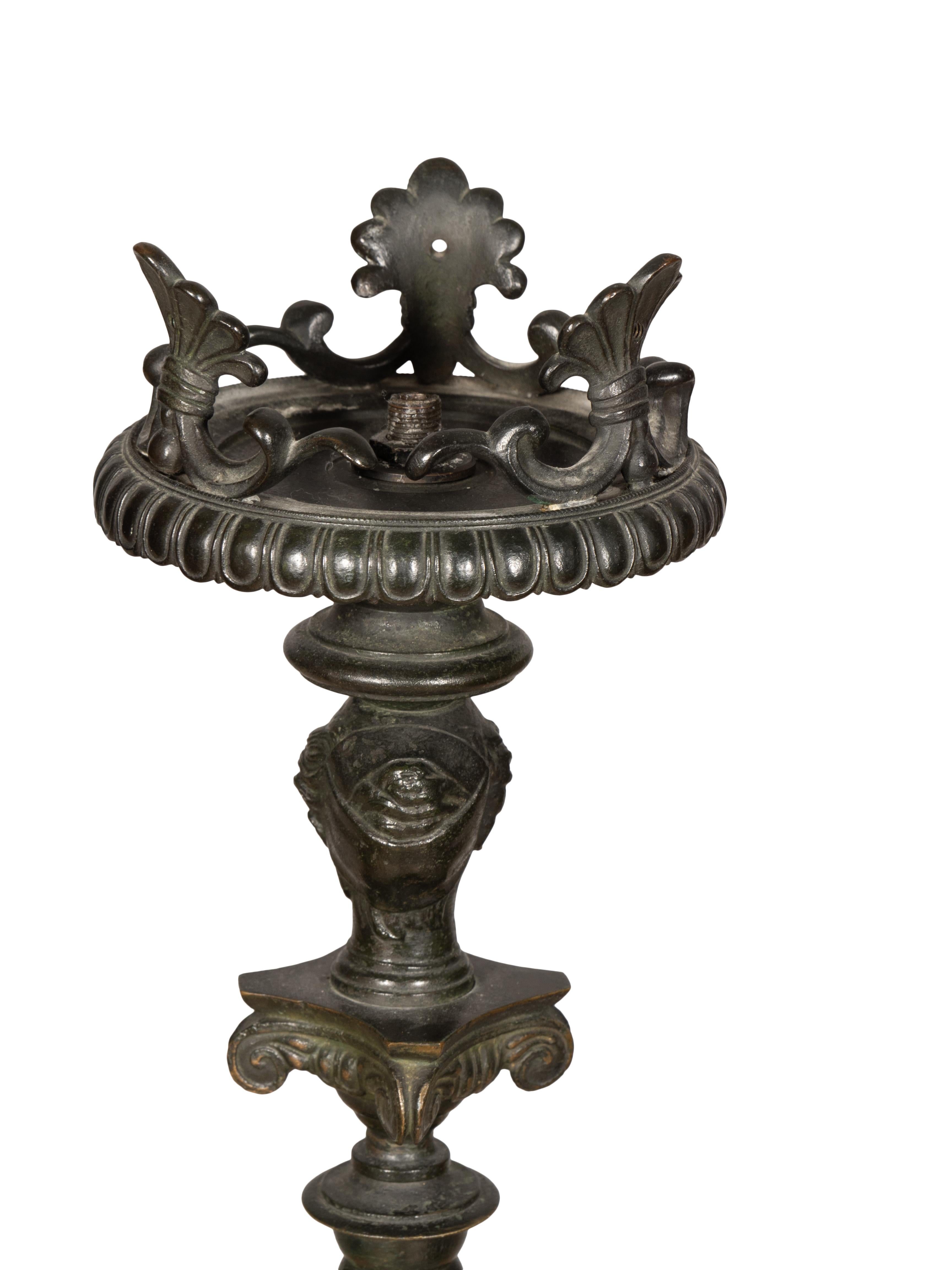 Italian Grand Tour Etruscan Floor Lamp For Sale 8
