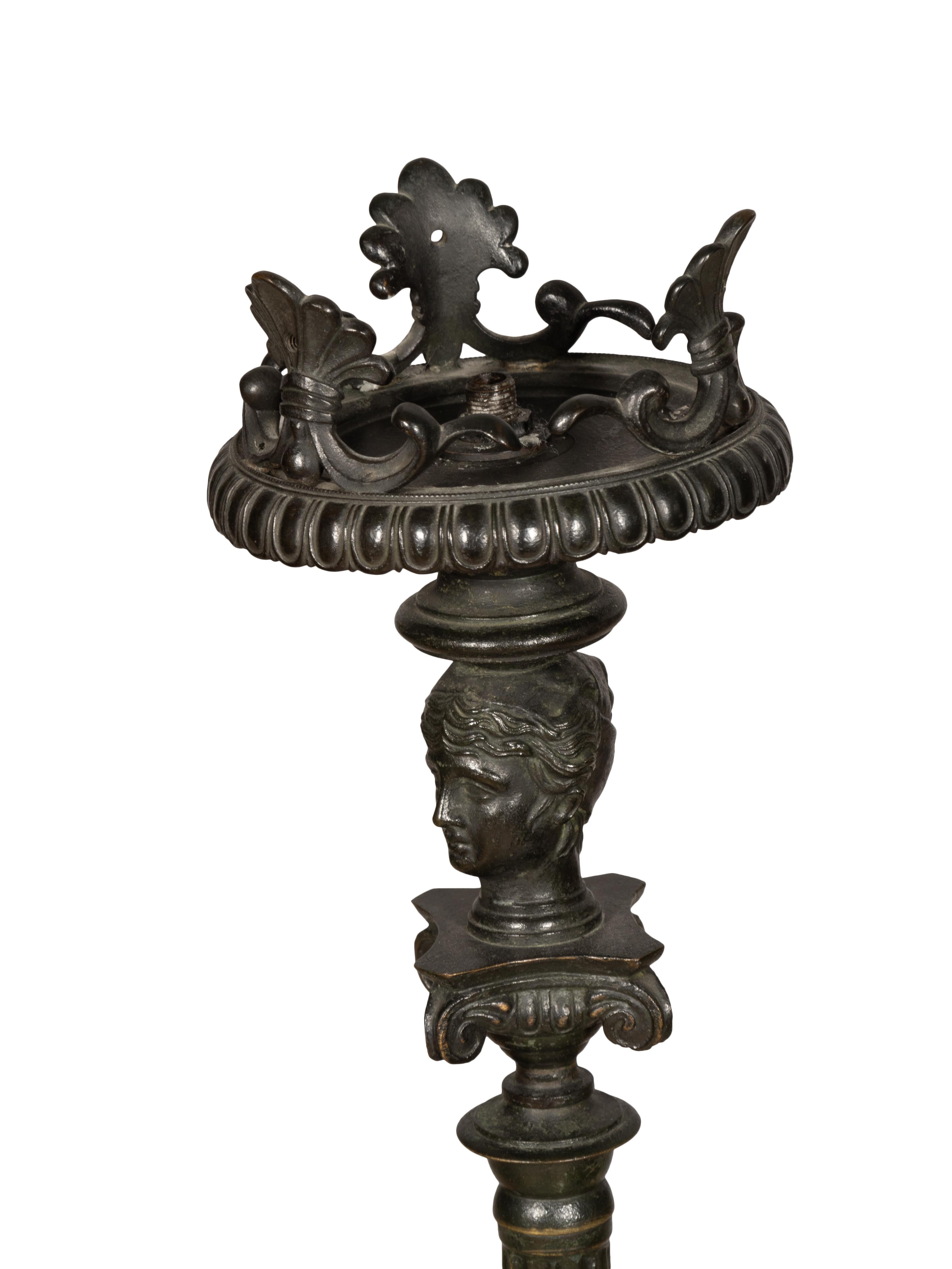 Italian Grand Tour Etruscan Floor Lamp For Sale 11
