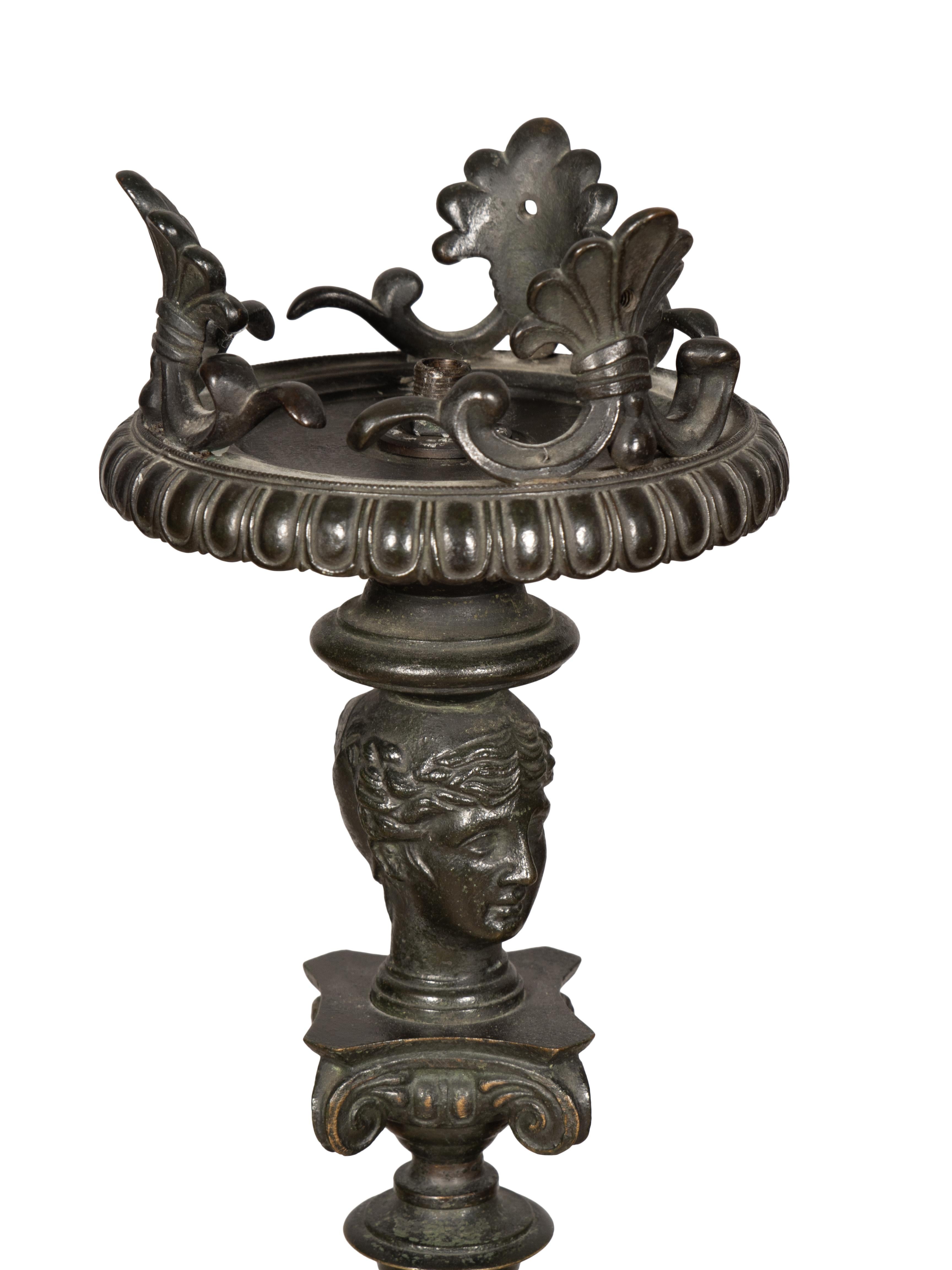Italian Grand Tour Etruscan Floor Lamp For Sale 3