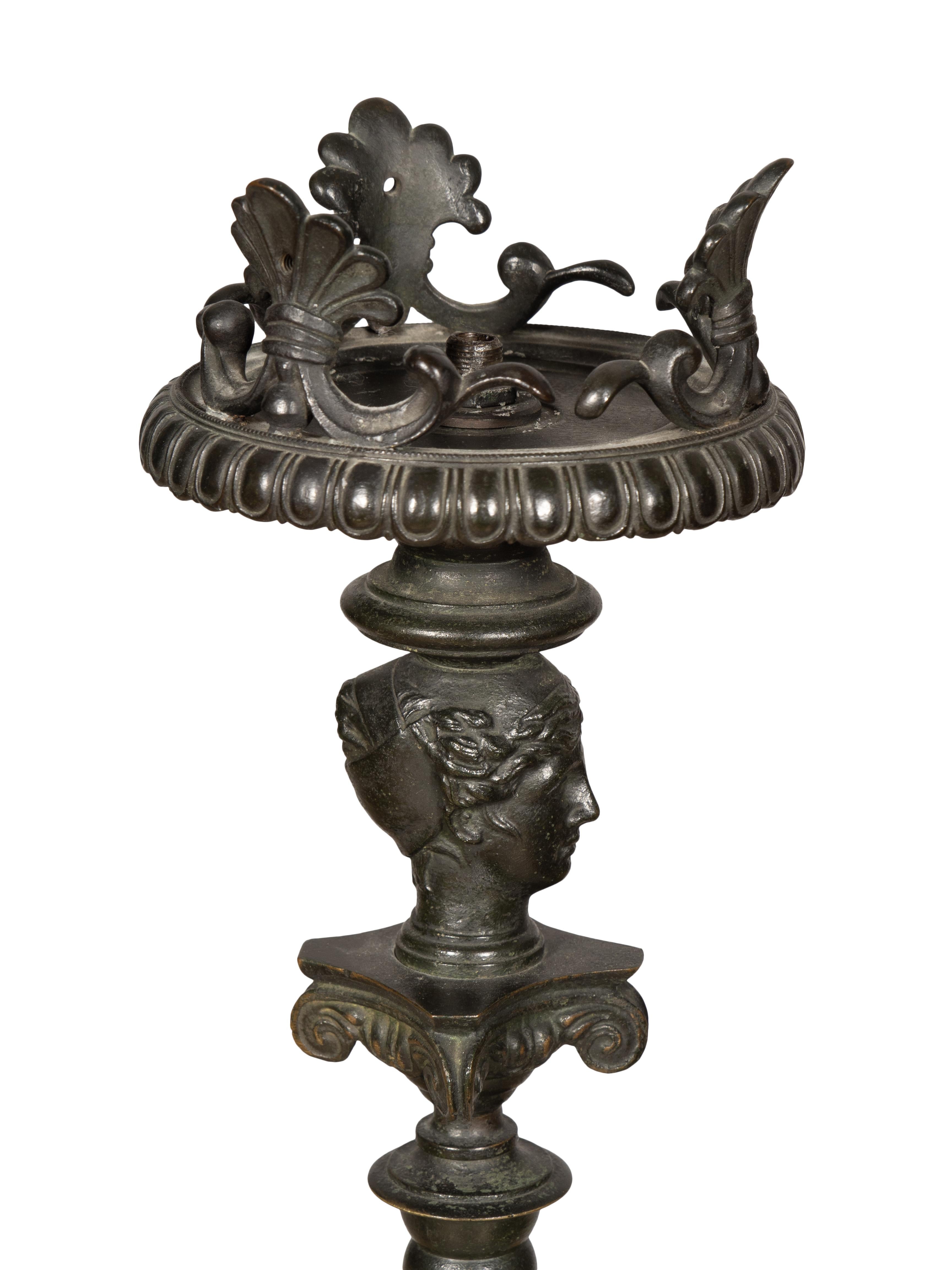 Italian Grand Tour Etruscan Floor Lamp For Sale 4