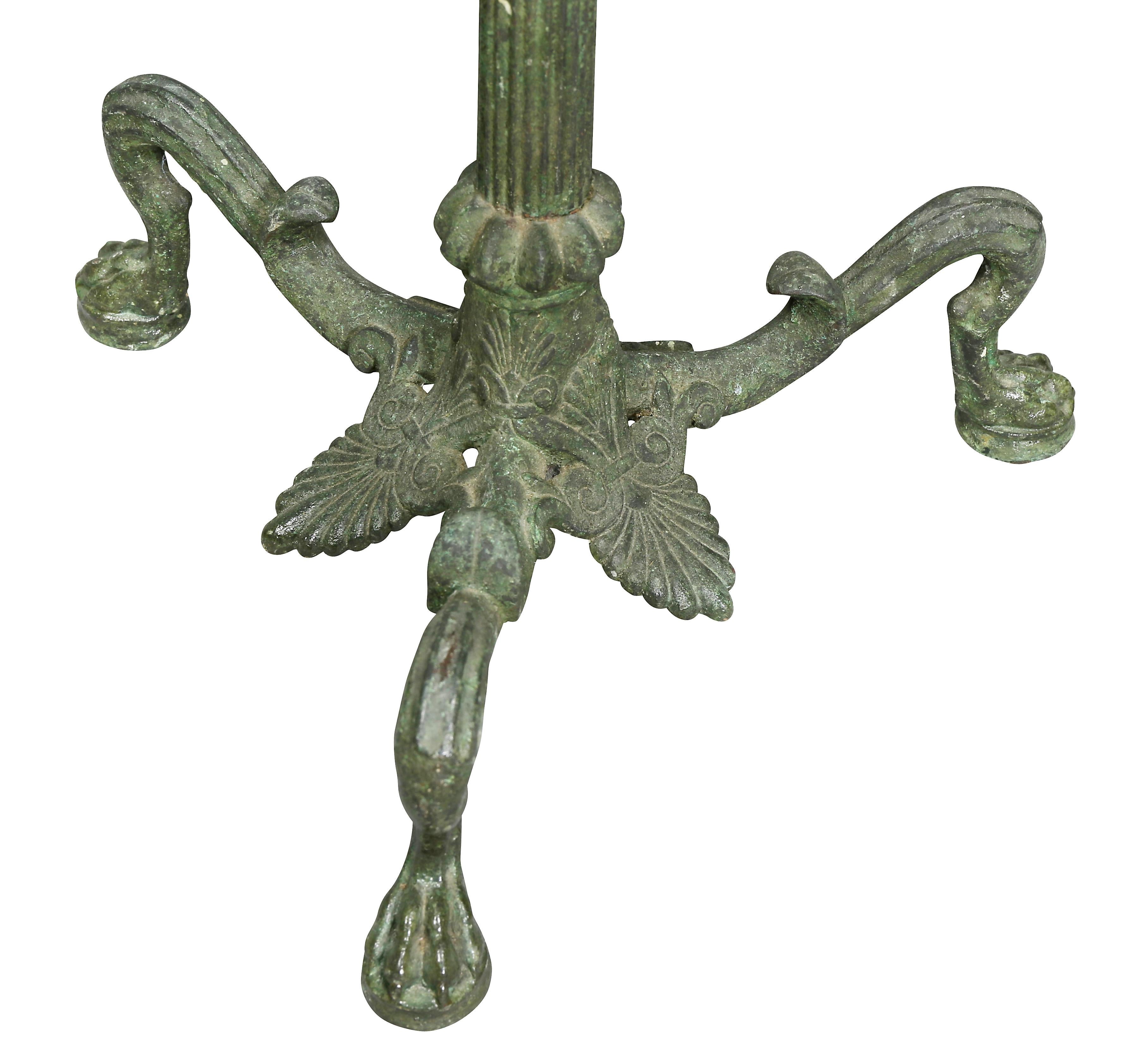 Italian Grand Tour Etruscan Revival Bronze Floor Lamp 3