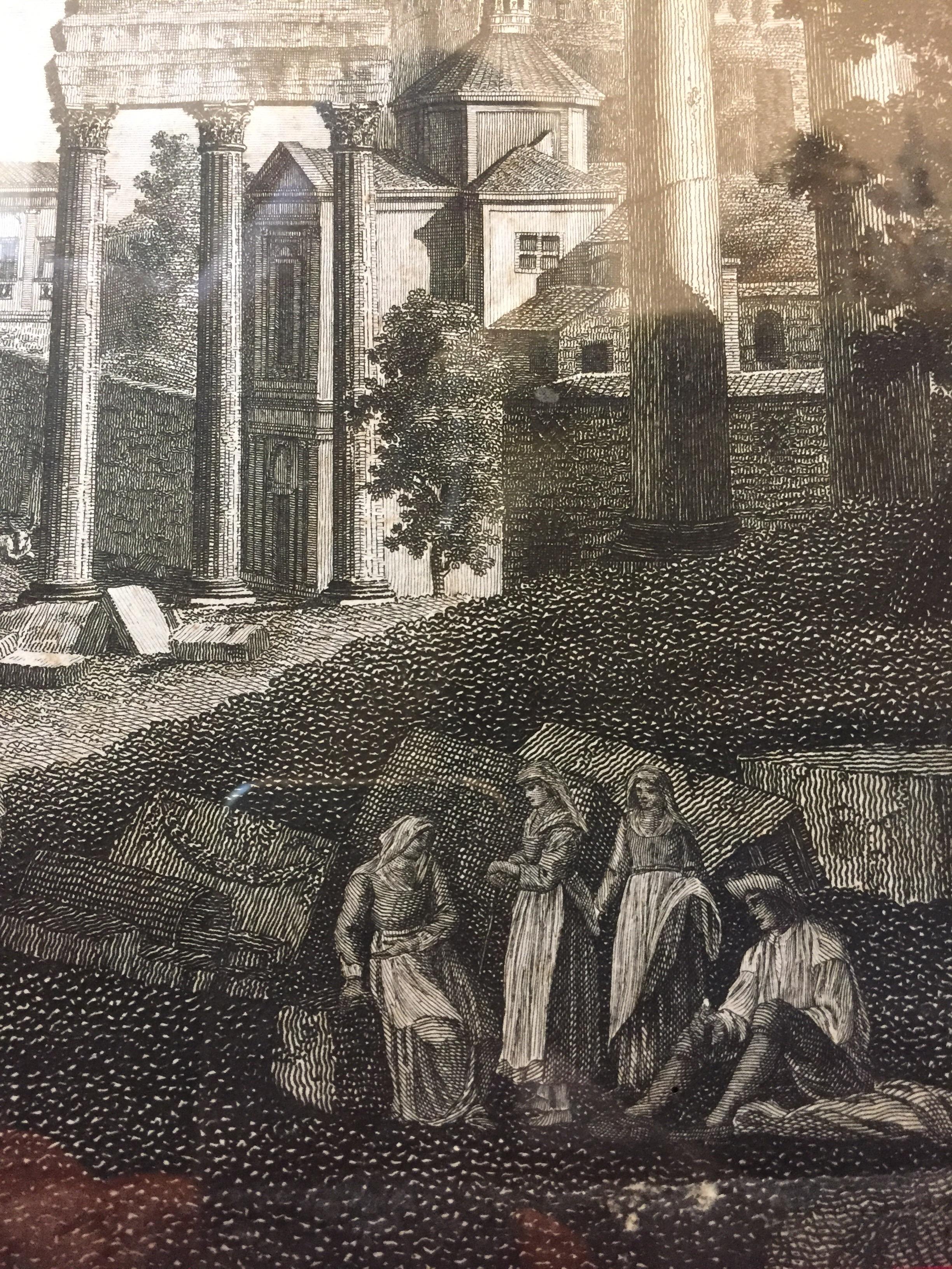 Italian Grand Tour Forum Romanum Campo Vaccino Etching by François Morel 1796 5