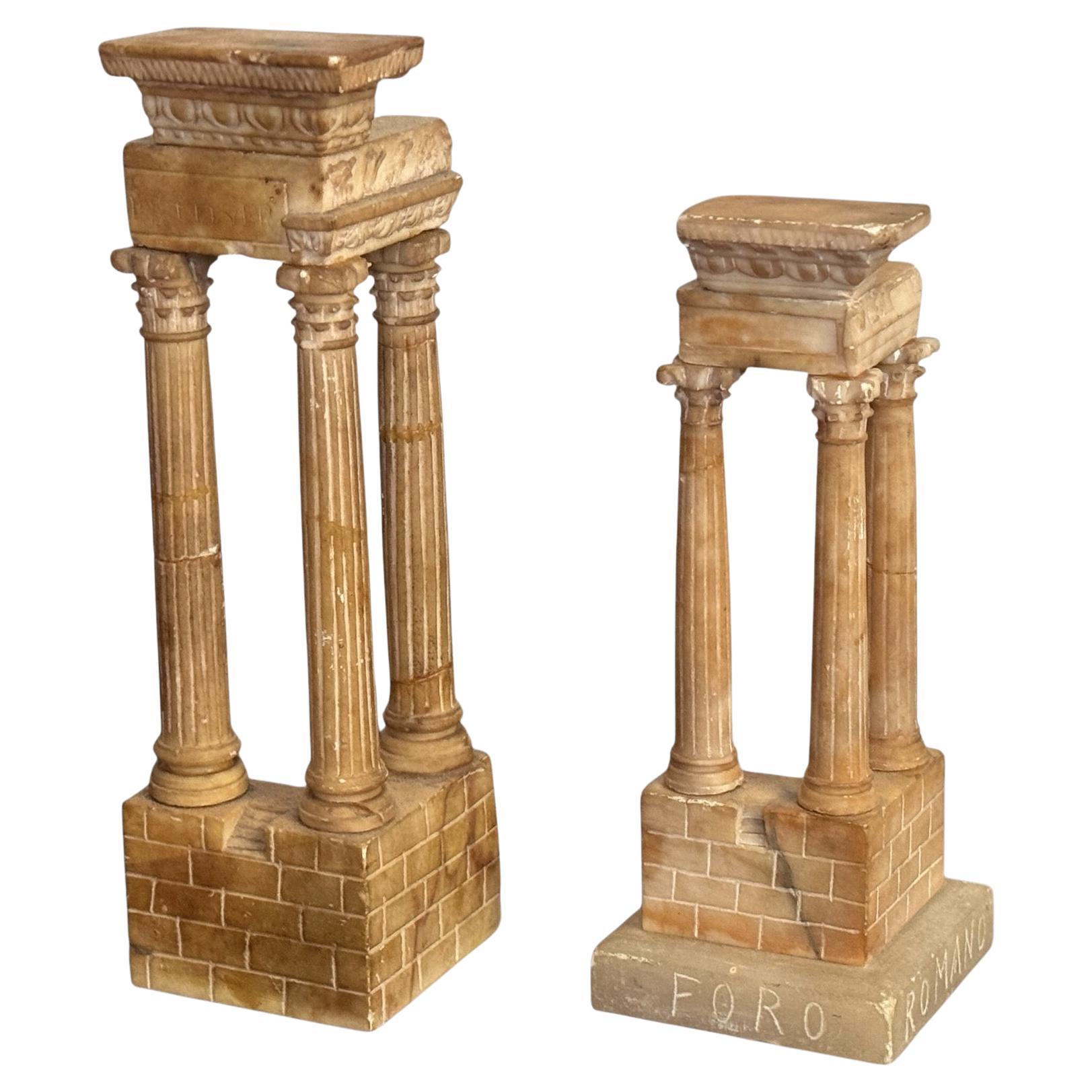 Italian Grand Tour Marble Models of Roman ruins