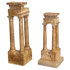 Italian Grand Tour Marble Models of Roman ruins