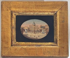 Italian Grand Tour Micro Mosaic of St Peters Square and Basilica The Vatican