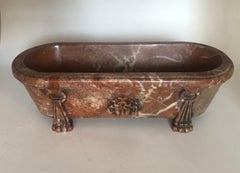 Italian Grand Tour Model of Breccia Marble Bath, 19th Century