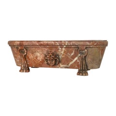 Italian Grand Tour Model of Breccia Marble Bath, 19th Century