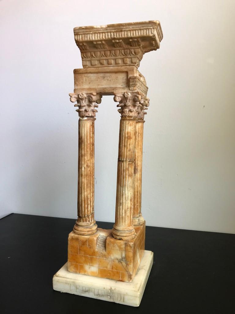 Italian Grand Tour Model of the Temple of Vespasian in the Roman Forum 6