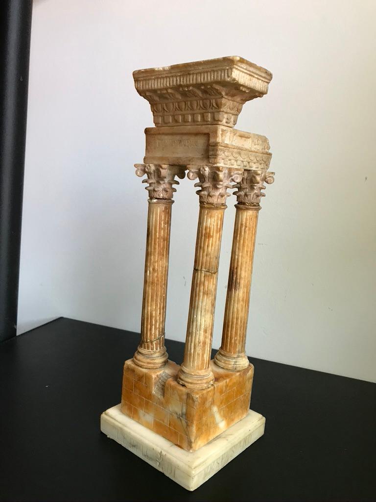 Italian Grand Tour Model of the Temple of Vespasian in the Roman Forum 7