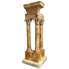 Italian Grand Tour Model of the Temple of Vespasian in the Roman Forum