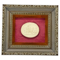 Antique Italian Grand Tour Neoclassical Framed Intaglio Plaque C. 1880