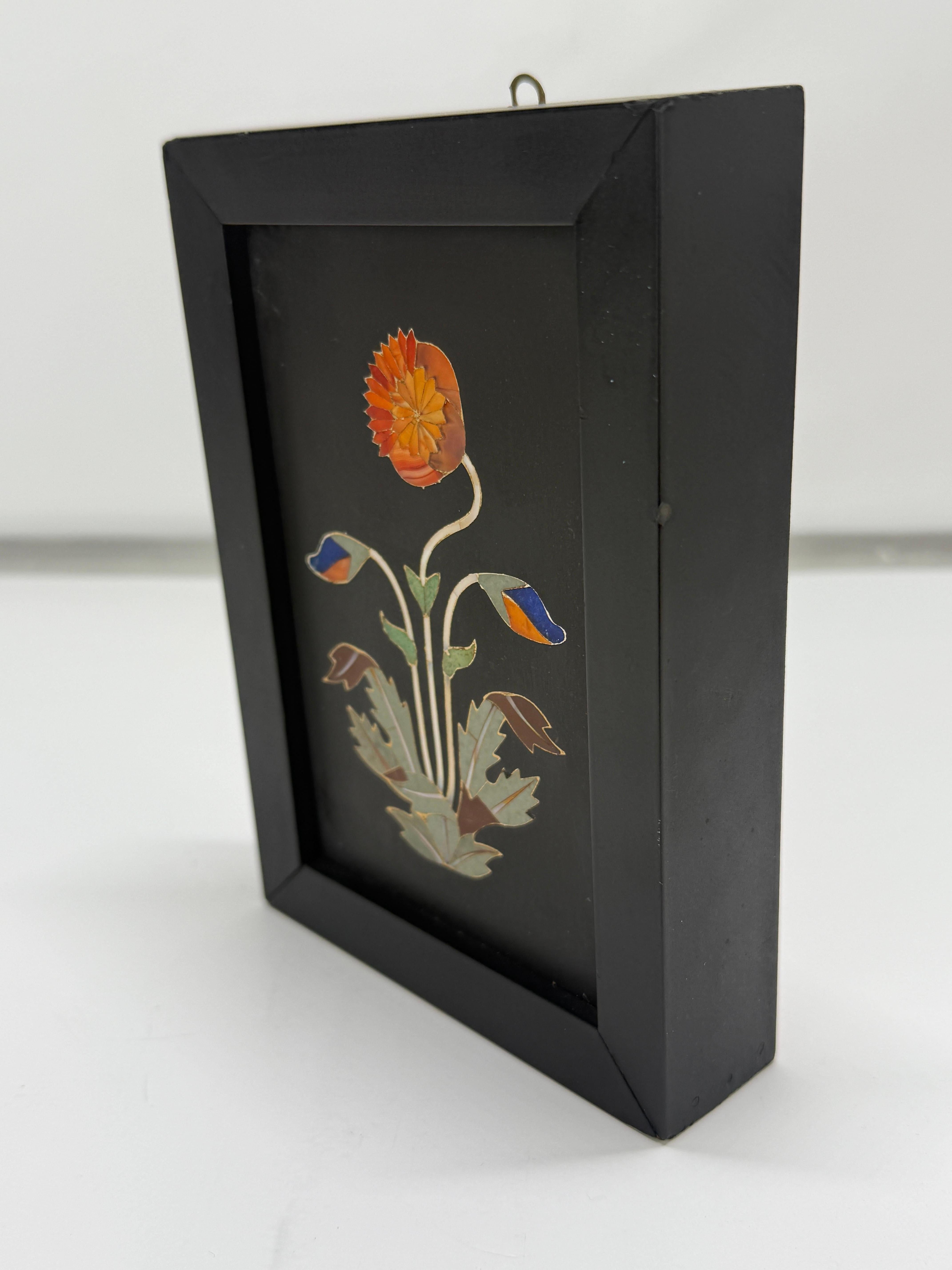 Jade Panneau floral en pietra dura du Grand Tour italien, 19e siècle en vente